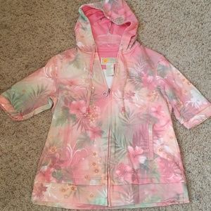 Ladies zip up jacket with hood